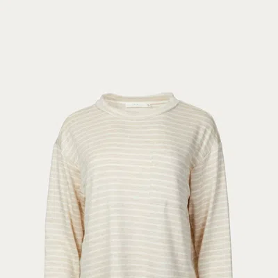 Lush Striped Long Sleeve T-shirt In White