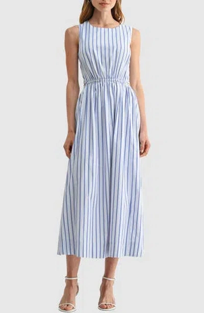 Lush Striped Sleeveless Midi Dress
