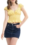 Lush Sweetheart Neck Textured Top