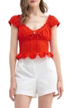 Lush Sweetheart Neck Textured Top
