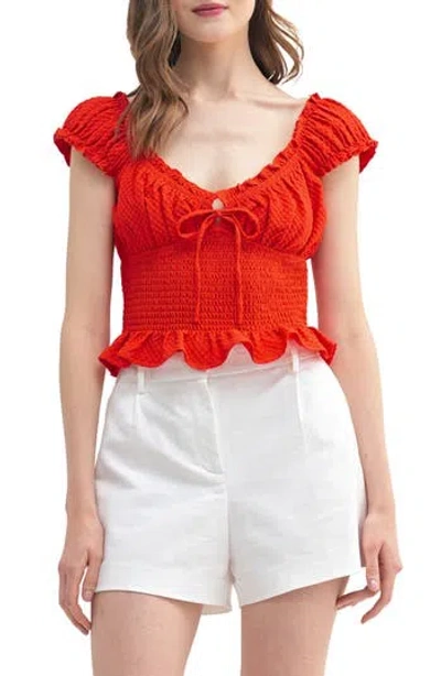 Lush Sweetheart Neck Textured Top