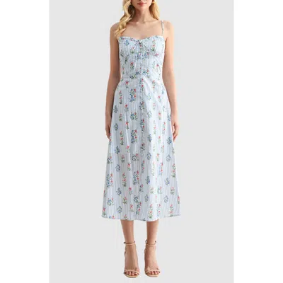 Lush Sweetheart Tie Neck Midi Sundress