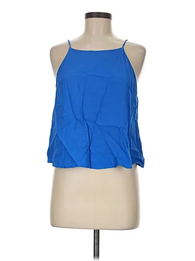 Pre-owned Lush Tank Top Blue Halter Neckline Tops