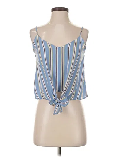 Pre-owned Lush Tank Top Blue Halter Neckline Tops