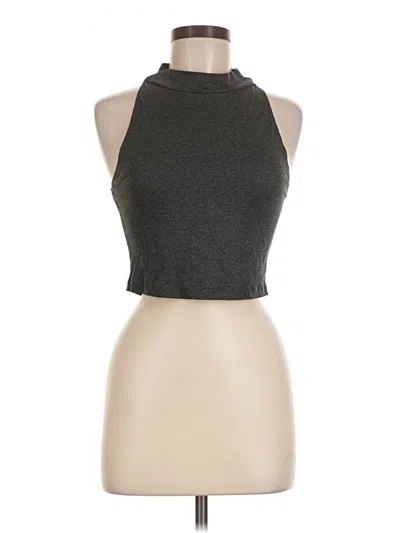 Pre-owned Lush Tank Top Gray Halter Neckline Tops
