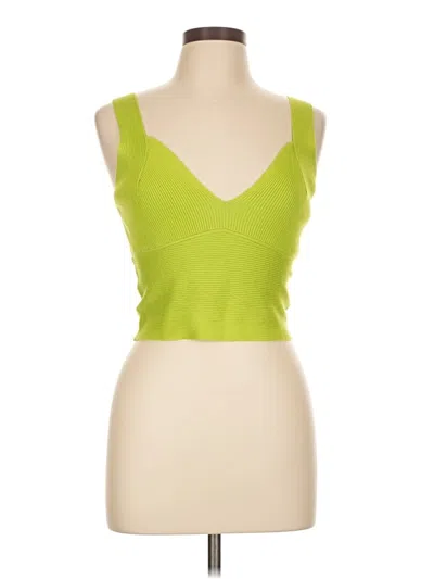 Pre-owned Lush Tank Top Green Strapless Neckline Tops