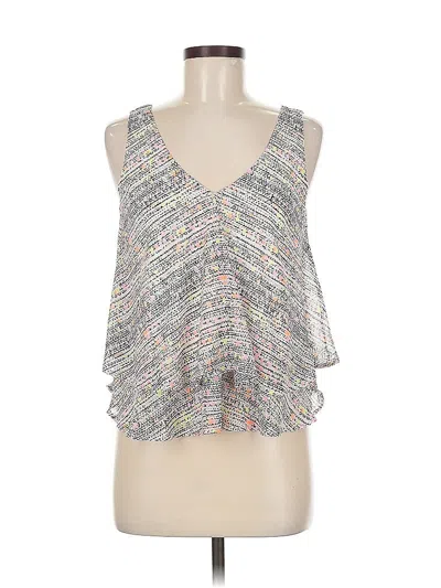 Pre-owned Lush Tank Top Silver Plunge Neckline Tops