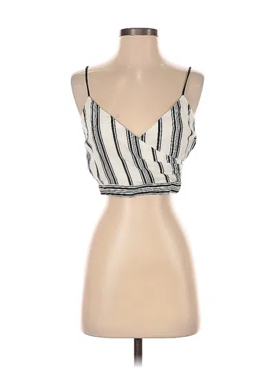 Pre-owned Lush Tank Top Silver Strapless Neckline Tops