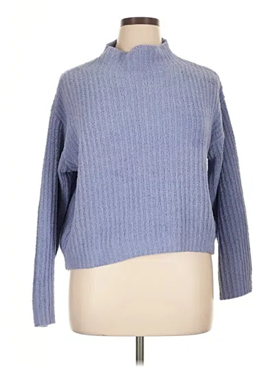 Pre-owned Lush Turtleneck Sweater In Blue
