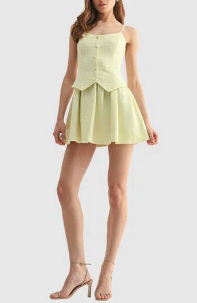 Lush Waistcoat Short Dress In Green