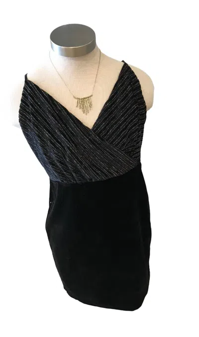 Lush Women's Velvet Mini Dress In Black