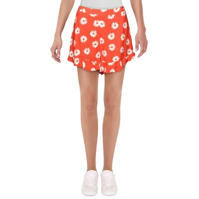 Lush Womens High Waist Floral Casual Shorts In Multi