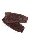 Lussi Lurex Silk Sleeves In Brown