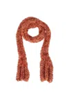 Lussi Lurex Cashmere And Silk Scarf In Red