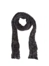Lussi Lurex Silk Scarf In Black