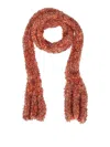 Lussi Lurex Cashmere And Silk Scarf In Orange