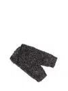 Lussi Stylish Cashmere And Silk Lurex Sleeves In Black