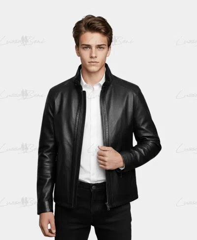 Lusso Beni Alure Leather Jacket In Black