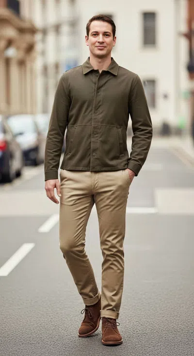 Lusso Beni Axis Jacket In Caramel In Green