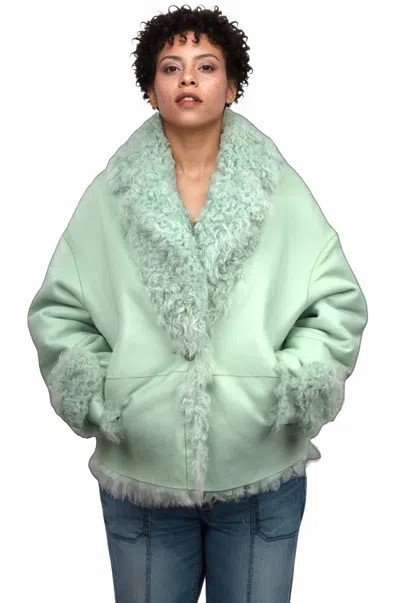 Lusso Beni Delta Jacket In Mint Green