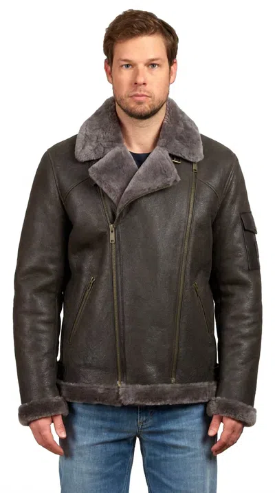 Lusso Beni Ephesus Jacket In Brown In Grey