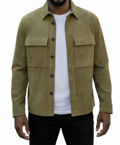 Lusso Beni Luminis Overshirt In Dijon In Green