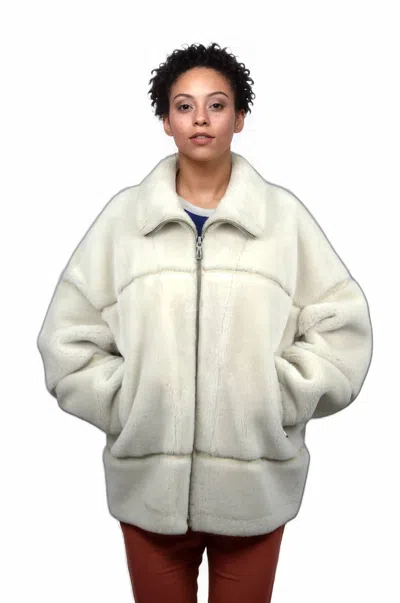 Lusso Beni Marvella Jacket In Ecru In White