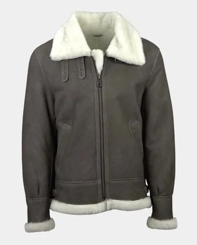 Lusso Beni Men's Refined Bomber Jacket In D. Brown Wl White In Multi