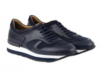 Lusso Beni Men's Socrates Sneakers In Navy In Blue