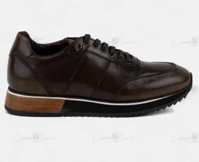 Lusso Beni Men's Zeno Sneakers In Brown