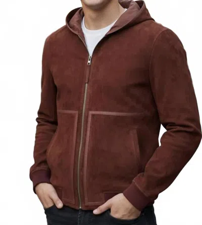 Lusso Beni Seraphic Jacket In Brick Red In Brown