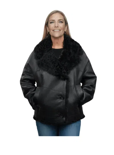 Lusso Beni Smyrna Leather Jacket In Black