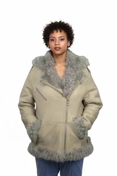 Lusso Beni Spin Jacket In Beige In Sand