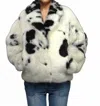 Lusso Beni Stride Teddy Jacket In White In Multi