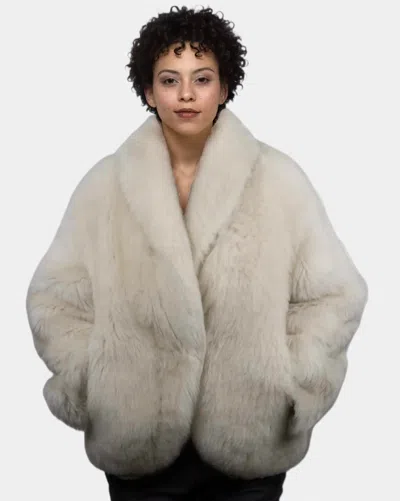 Lusso Beni Thrust Teddy Jacket In Bone In Neutral