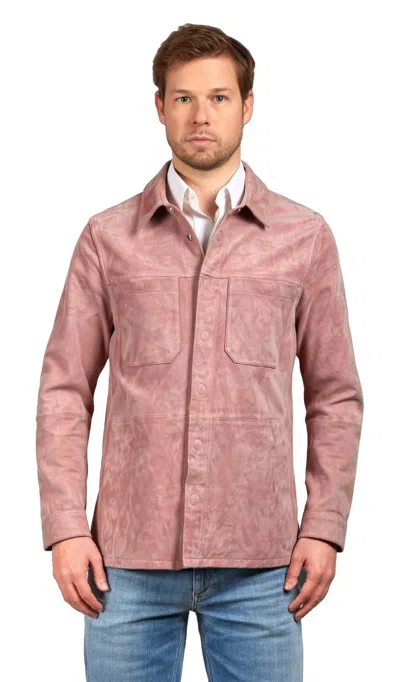 Lusso Beni Vellura Light Jacket In Pommegranate In Pink