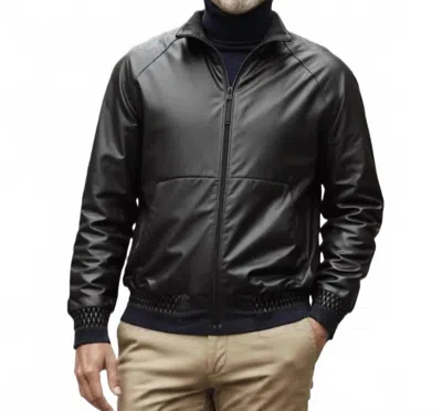 Lusso Beni Void Leather Jacket In Black
