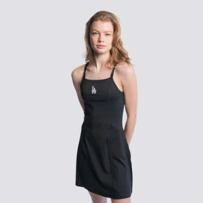 Lusso Black Los Angeles Dodgers Ciara Strappy Dress