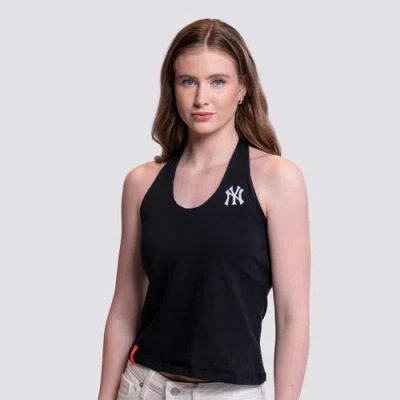 Lusso Black New York Yankees Noelle V-neck Tank Top