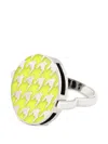 Luta Houndstooth-pattern Ring In Metallic