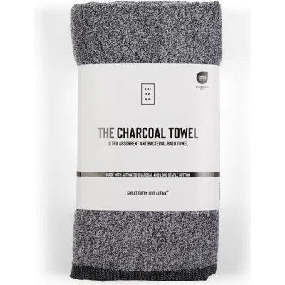 Lutava The Charcoal Bath Towel In Black