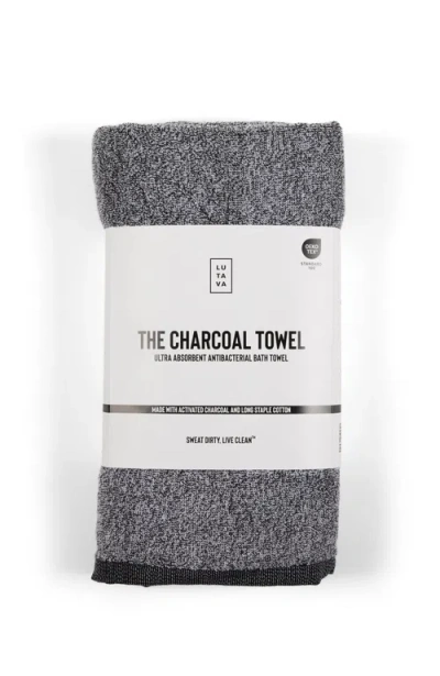 Lutava The Charcoal Bath Towel In Gray