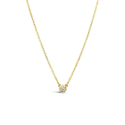 Lutiro Women's Bezel Cz Pendant - Gold