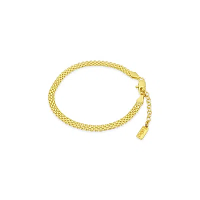 Lutiro Women's Gold Fancy Bismark Chain Bracelet