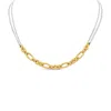 Lutiro Women's Gold Fancy Two Tone Necklace In Gold