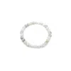 Lutiro Women's Gold / White Beaded White Lace Agate Bracelet-gold