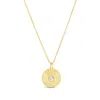 Lutiro Women's Gold / White Medallion Pendant-white Cz-gold In Multi