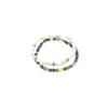 Lutiro Women's Green Two Beaded Bracelet-gold