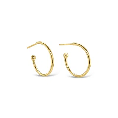 Lutiro Women's Hoop Earrings 15mm - Gold