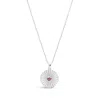 Lutiro Women's Pink / Purple Medallion Pendant-pink Cz